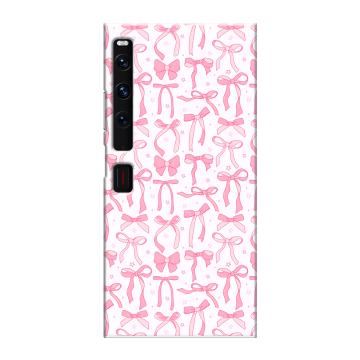 Пластиковый чехол на Huawei Mate Xs 2 с принтом Розовые бантики