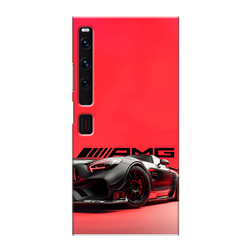 Пластиковый чехол на Huawei Mate Xs 2 с принтом Мерседес Mercedes AMG