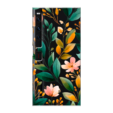 Пластиковый чехол на Huawei Mate Xs 2 с принтом Цветы паттерн