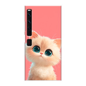 Пластиковый чехол на Huawei Mate Xs 2 с принтом Розовый котенок