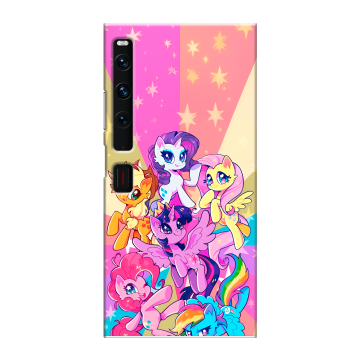 Пластиковый чехол на Huawei Mate Xs 2 с принтом My little pony Дружба чудо