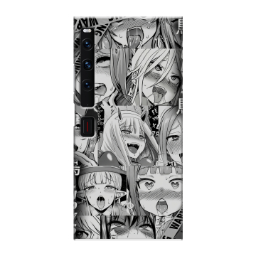 Пластиковый чехол на Huawei Mate Xs 2 с принтом Ahegao Ахегао Аниме