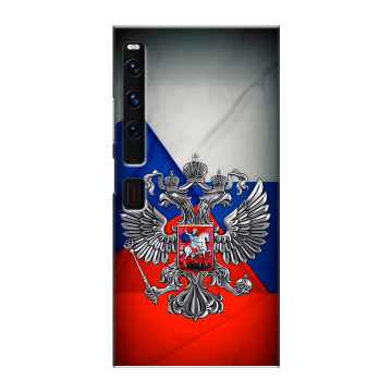 Пластиковый чехол на Huawei Mate Xs 2 с принтом Флаг России