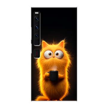 Пластиковый чехол на Huawei Mate Xs 2 с принтом Смешной кот
