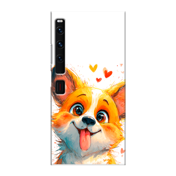 Пластиковый чехол на Huawei Mate Xs 2 с принтом корги