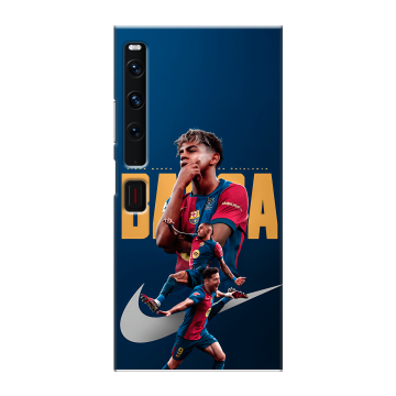 Пластиковый чехол на Huawei Mate Xs 2 с принтом Барселона Barca Yamal 