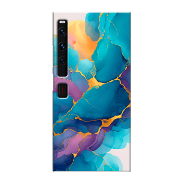 Пластиковый чехол на Huawei Mate Xs 2 с принтом Мрамор блестки
