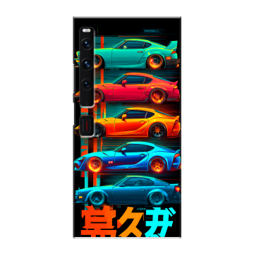 Пластиковый чехол на Huawei Mate Xs 2 с принтом машины тачки
