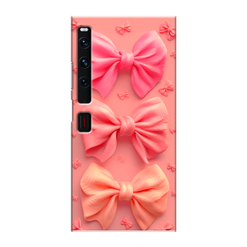 Пластиковый чехол на Huawei Mate Xs 2 с принтом Розовые бантики