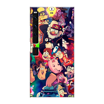 Пластиковый чехол на Huawei Mate Xs 2 с принтом Gravity Falls Гравити Фолз