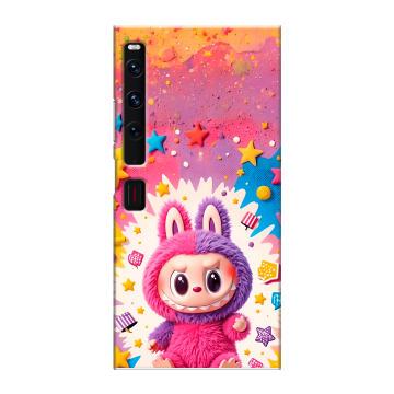 Пластиковый чехол на Huawei Mate Xs 2 с принтом Labubu Лабубу