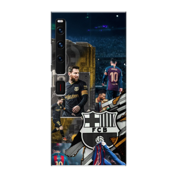 Пластиковый чехол на Huawei Mate Xs 2 с принтом Messi Barcelona