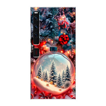 Пластиковый чехол на Huawei Mate Xs 2 с принтом Новый год