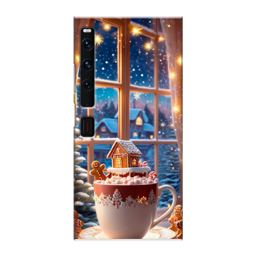 Пластиковый чехол на Huawei Mate Xs 2 с принтом Новый год