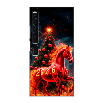 Пластиковый чехол на Huawei Mate Xs 2 с принтом Новый год