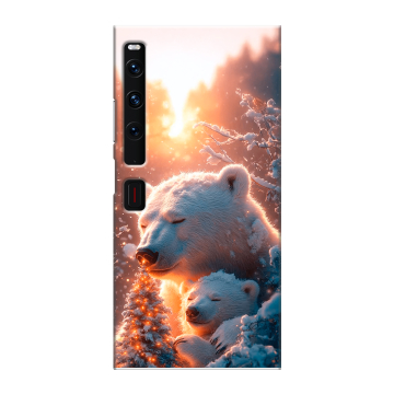 Пластиковый чехол на Huawei Mate Xs 2 с принтом Новый год