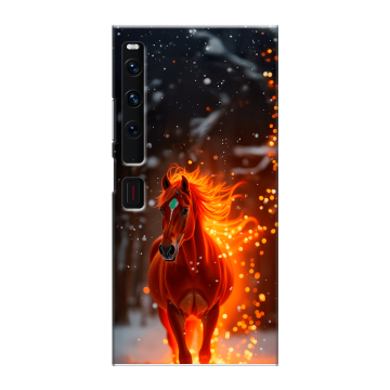 Пластиковый чехол на Huawei Mate Xs 2 с принтом Новый год