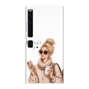 Пластиковый чехол на Huawei Mate Xs 2 с принтом женский