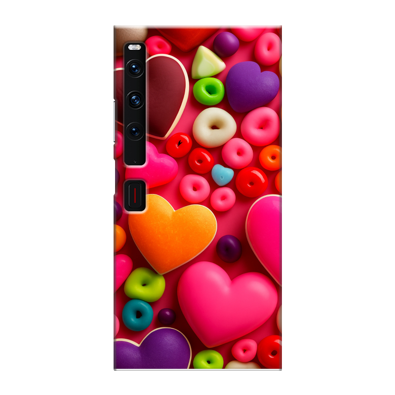 Пластиковый чехол на Huawei Mate Xs 2 с принтом Сердечки Пластиковый чехол на Huawei Mate Xs 2 с принтом Сердечки
