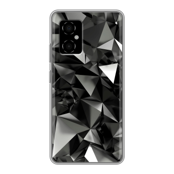 Силиконовый чехол на Xiaomi Poco M4 5G с принтом Черные кристаллы Силиконовый чехол на Xiaomi Poco M4 5G с принтом Черные кристаллы