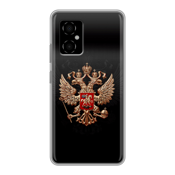 Силиконовый чехол на Xiaomi Poco M4 5G с принтом Герб России Силиконовый чехол на Xiaomi Poco M4 5G с принтом Герб России