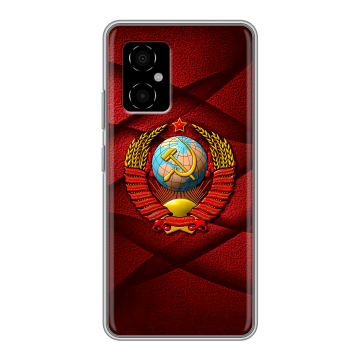 Силиконовый чехол на Xiaomi Poco M4 5G с принтом Герб СССР Силиконовый чехол на Xiaomi Poco M4 5G с принтом Герб СССР