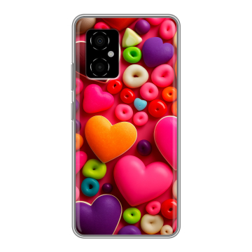 Силиконовый чехол на Xiaomi Poco M4 5G с принтом Сердечки Силиконовый чехол на Xiaomi Poco M4 5G с принтом Сердечки
