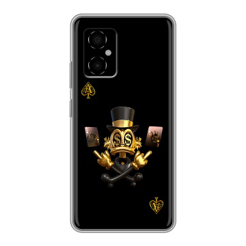 Силиконовый чехол на Xiaomi Poco M4 5G с принтом Золотой скрудж макдак Силиконовый чехол на Xiaomi Poco M4 5G с принтом Золотой скрудж макдак