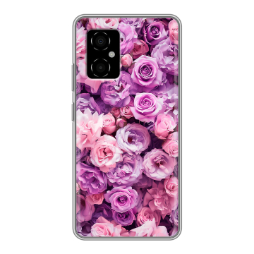 Силиконовый чехол на Xiaomi Poco M4 5G с принтом лавандовые розы