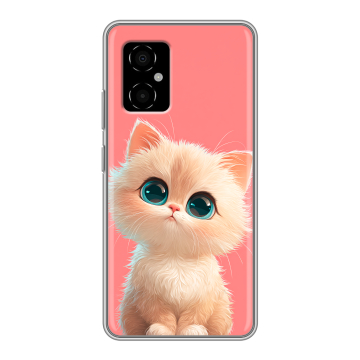 Силиконовый чехол на Xiaomi Poco M4 5G с принтом Розовый котенок