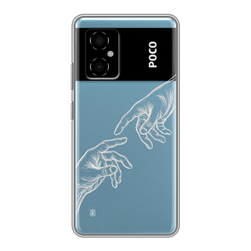 Силиконовый чехол на Xiaomi Poco M4 5G с принтом Сотворение мира