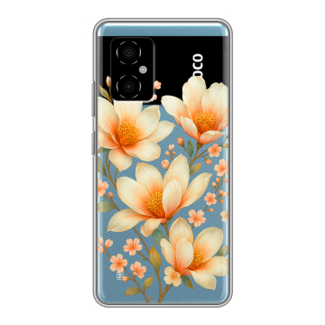 Силиконовый чехол на Xiaomi Poco M4 5G с принтом Цветы