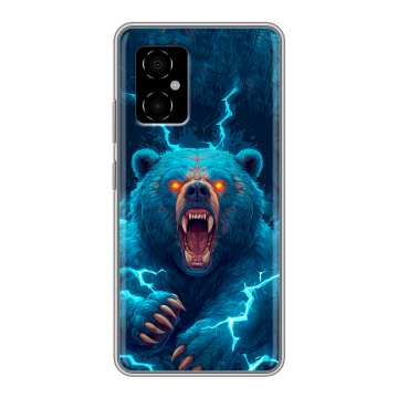 Силиконовый чехол на Xiaomi Poco M4 5G с принтом Медведь