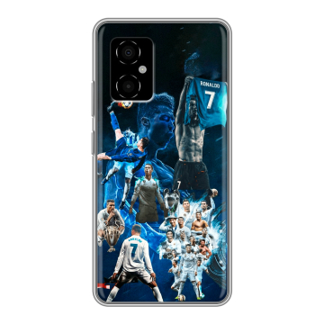 Силиконовый чехол на Xiaomi Poco M4 5G с принтом Реал Роналдо Силиконовый чехол на Xiaomi Poco M4 5G с принтом Реал Роналдо