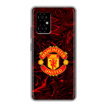 Силиконовый чехол на Xiaomi Poco M4 5G с принтом Manchester United