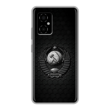 Силиконовый чехол на Xiaomi Poco M4 5G с принтом Герб Флаг СССР Силиконовый чехол на Xiaomi Poco M4 5G с принтом Герб Флаг СССР