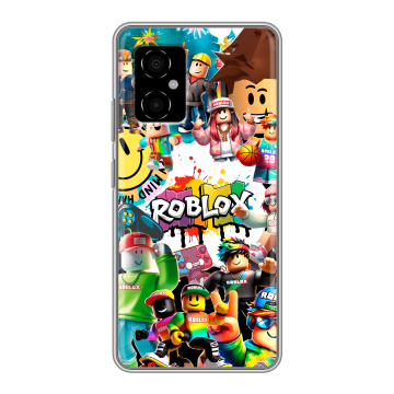 Силиконовый чехол на Xiaomi Poco M4 5G с принтом Roblox Роблокс Силиконовый чехол на Xiaomi Poco M4 5G с принтом Roblox Роблокс