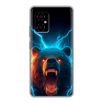 Силиконовый чехол на Xiaomi Poco M4 5G с принтом Медведь