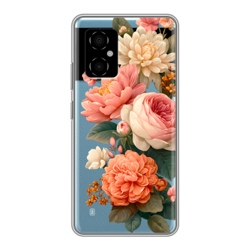 Силиконовый чехол на Xiaomi Poco M4 5G с принтом цветы