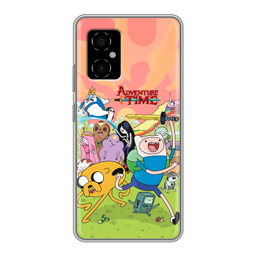 Силиконовый чехол на Xiaomi Poco M4 5G с принтом Adventure time Время приключений