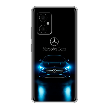 Силиконовый чехол на Xiaomi Poco M4 5G с принтом Mercedes Мерседес Силиконовый чехол на Xiaomi Poco M4 5G с принтом Mercedes Мерседес