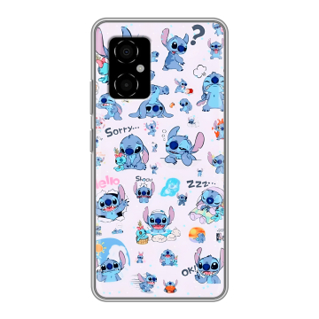 Силиконовый чехол на Xiaomi Poco M4 5G с принтом Лило и Стич Силиконовый чехол на Xiaomi Poco M4 5G с принтом Лило и Стич