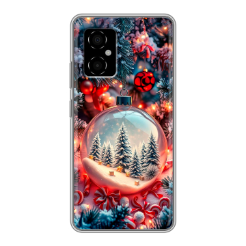 Силиконовый чехол на Xiaomi Poco M4 5G с принтом Новый год