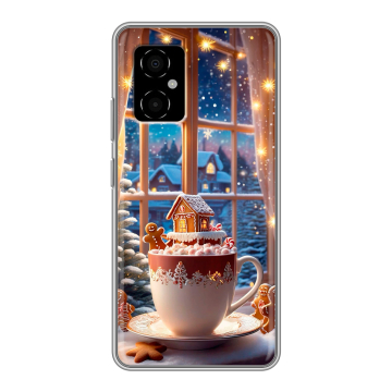 Силиконовый чехол на Xiaomi Poco M4 5G с принтом Новый год
