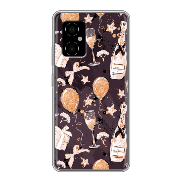 Силиконовый чехол на Xiaomi Poco M4 5G с принтом Новый год