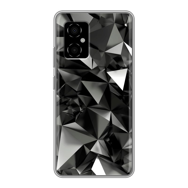 Силиконовый чехол на Xiaomi Poco M4 5G с принтом Черные кристаллы Силиконовый чехол на Xiaomi Poco M4 5G с принтом Черные кристаллы