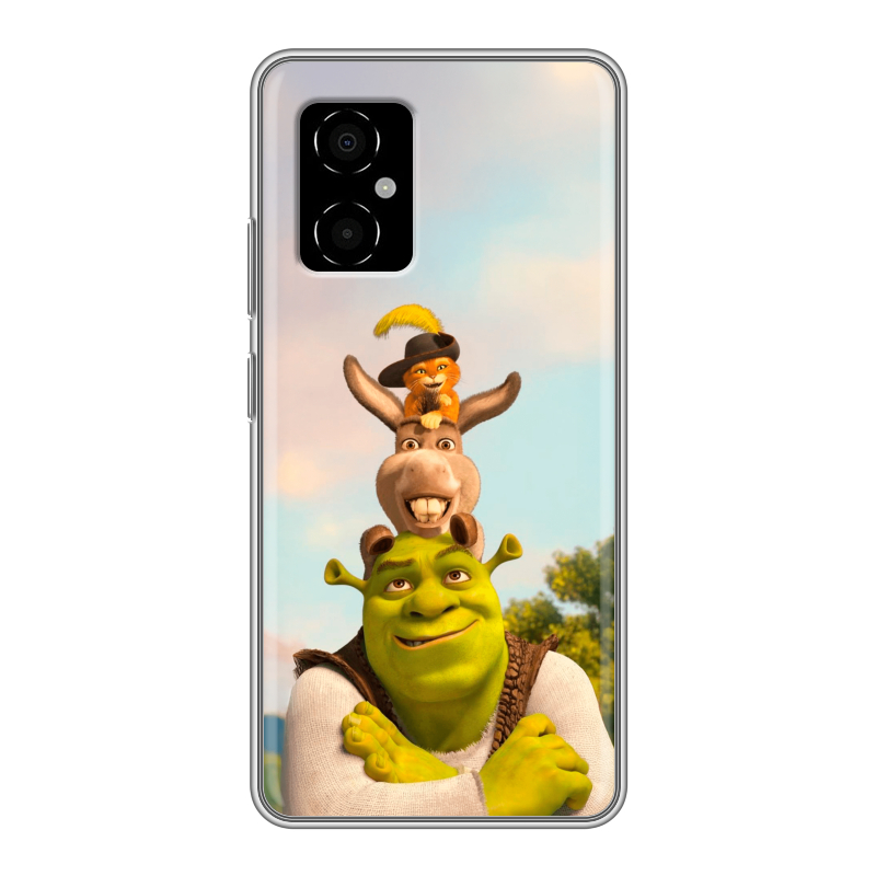 Силиконовый чехол на Xiaomi Poco M4 5G с принтом Шрек Shrek Силиконовый чехол на Xiaomi Poco M4 5G с принтом Шрек Shrek