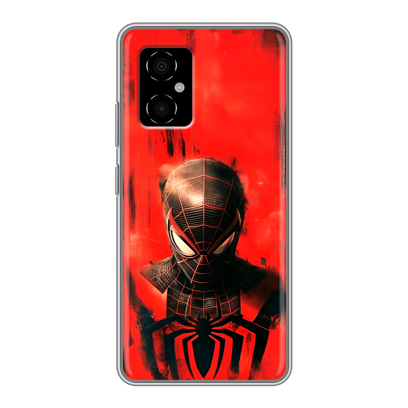 Силиконовый чехол на Xiaomi Poco M4 5G с принтом человек паук spiderman Силиконовый чехол на Xiaomi Poco M4 5G с принтом человек паук spiderman