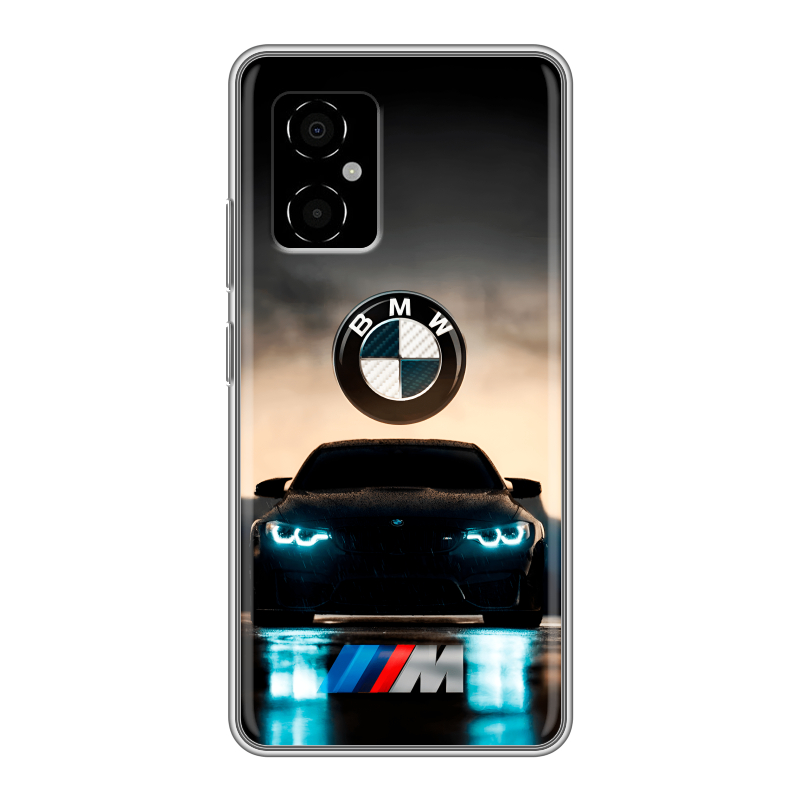 Силиконовый чехол на Xiaomi Poco M4 5G с принтом БМВ BMW Силиконовый чехол на Xiaomi Poco M4 5G с принтом БМВ BMW