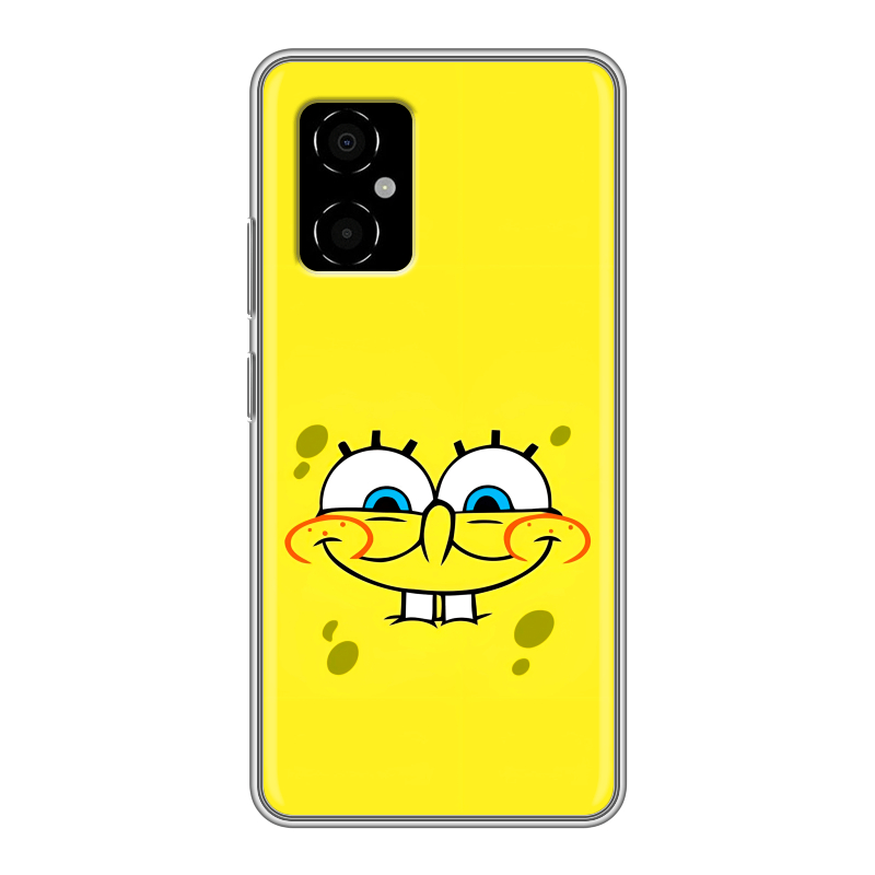 Силиконовый чехол на Xiaomi Poco M4 5G с принтом спанчбоб спанч боб Силиконовый чехол на Xiaomi Poco M4 5G с принтом спанчбоб спанч боб